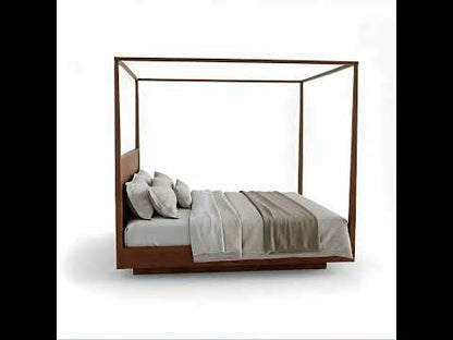 Orvane Low Profile Solid Wood Canopy Bed - 360 Degree Video