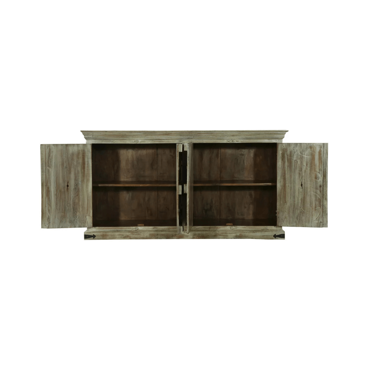 Taos Rustic Carved Wooden Sideboard – front view | Oak & Loom Solid Wood Furniture