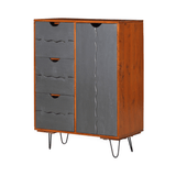 Vexlore Modern Solid Wood Storage Cabinet Acacia – isometric view | Oak & Loom Solid Wood Furniture
